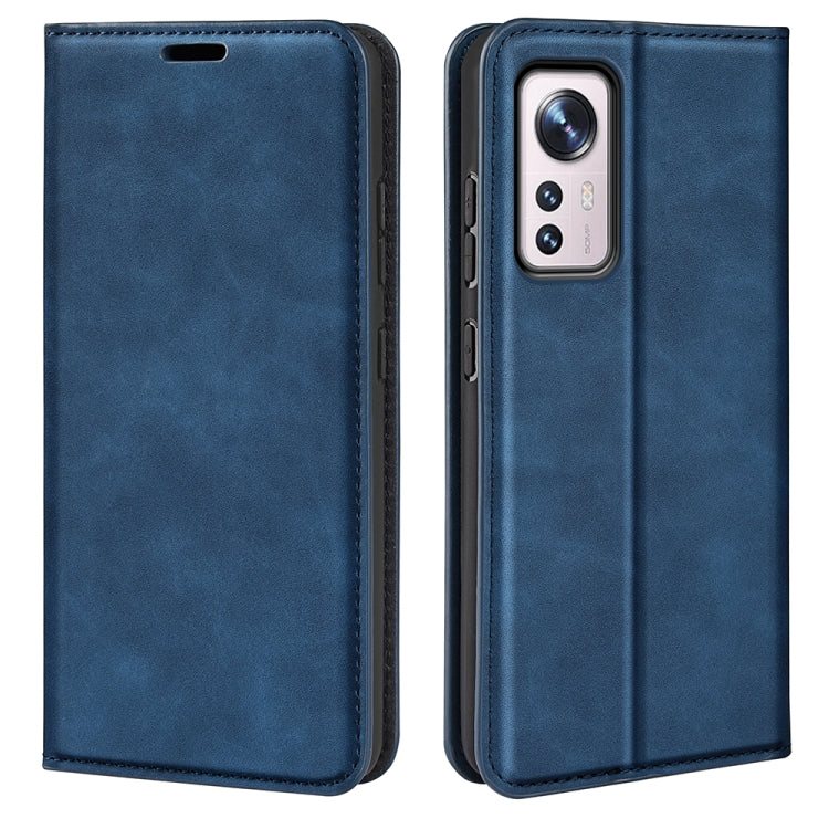 For Xiaomi 12 Pro Retro-skin Magnetic Suction Leather Phone Case, For Xiaomi 12 Pro