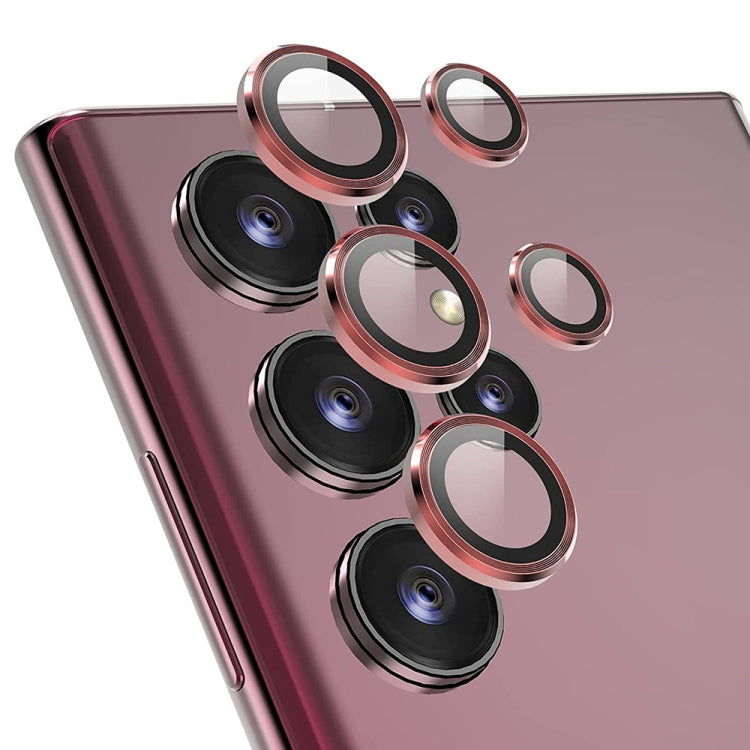 For Samsung Galaxy S22 Ultra 5G ENKAY Aluminium Alloy + Tempered Glass Camera Lens Cover