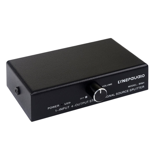 1 In 4 Out Audio Frequency Signal Splitter Distribute Device, Non Consumption, 3.5mm Interface Output, 1 In 4 Out 3.5mm Interface