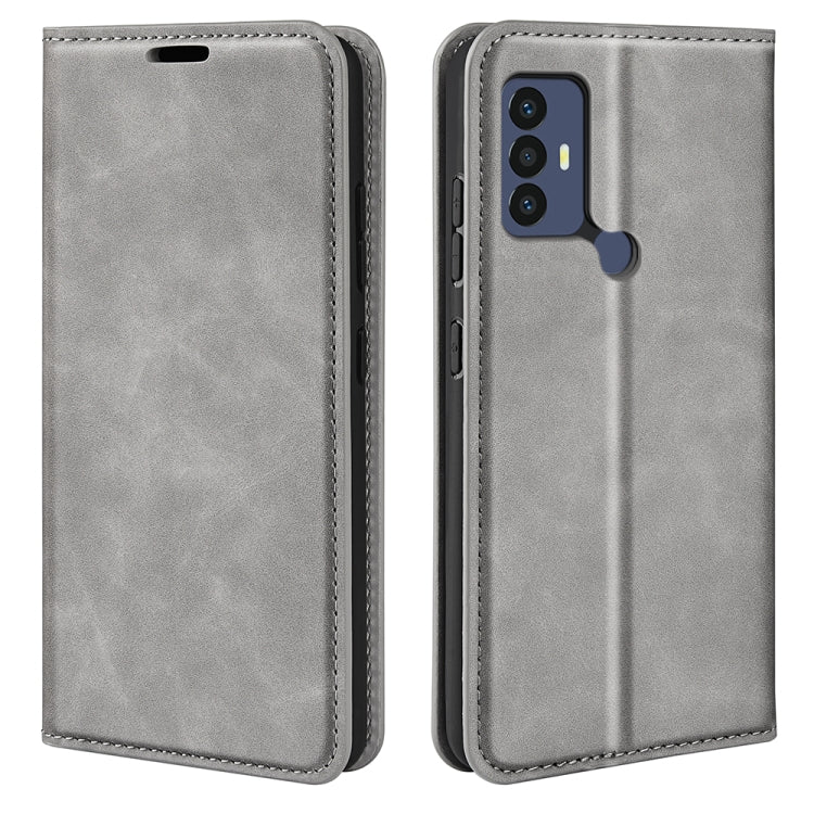 For TCL 30 SE/305/306 Retro-skin Magnetic Suction Leather Phone Case, For TCL 30 SE/305/306