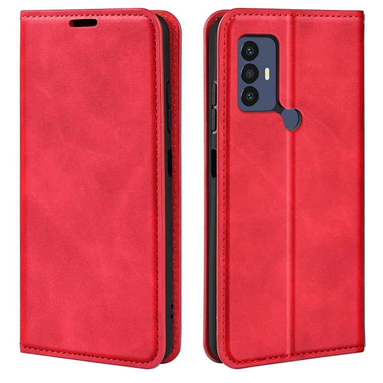 For TCL 30 SE/305/306 Retro-skin Magnetic Suction Leather Phone Case, For TCL 30 SE/305/306