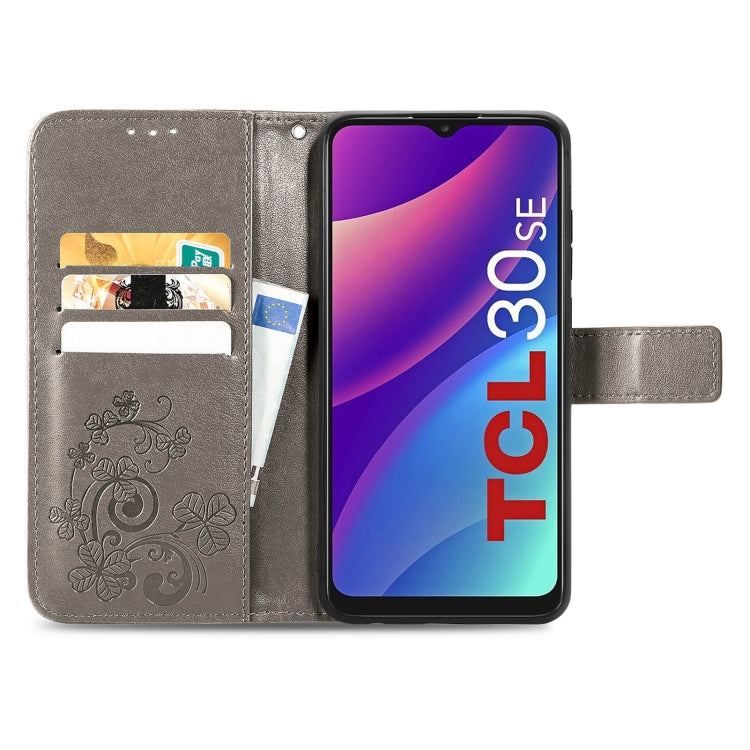 Four-leaf Clasp Embossed Leather Phone Case, For OnePlus 10 Pro, For TCL A509DL / A3, For TCL 30 SE, For Nokia X10