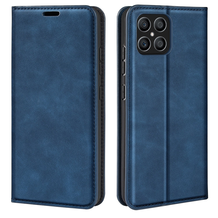 For Honor X8 Retro-skin Magnetic Suction Leather Phone Case, For Honor X8