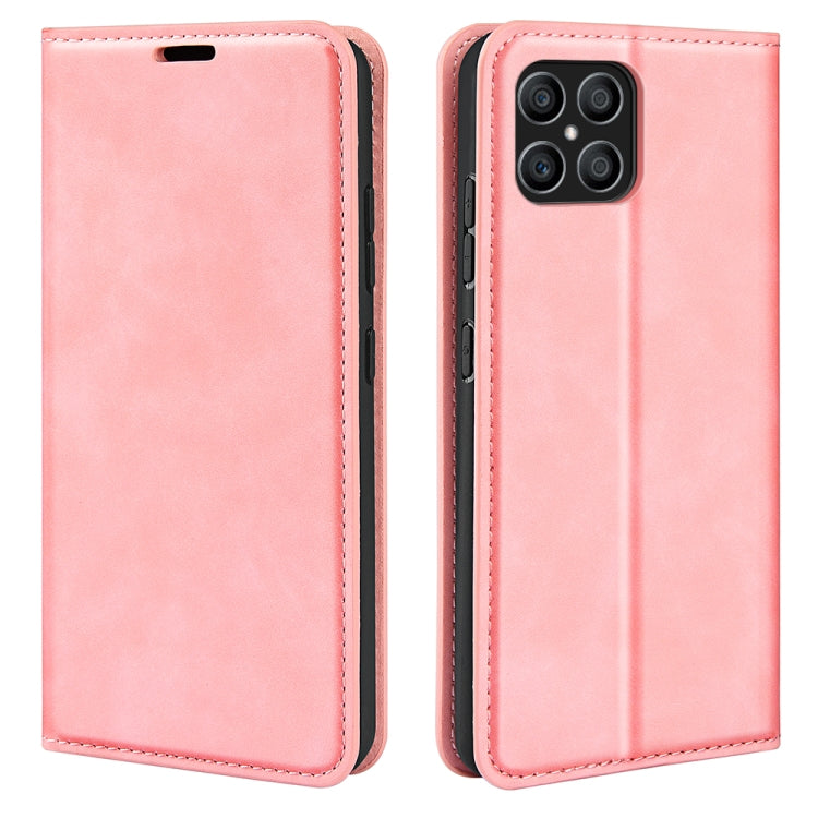 For Honor X8 Retro-skin Magnetic Suction Leather Phone Case, For Honor X8