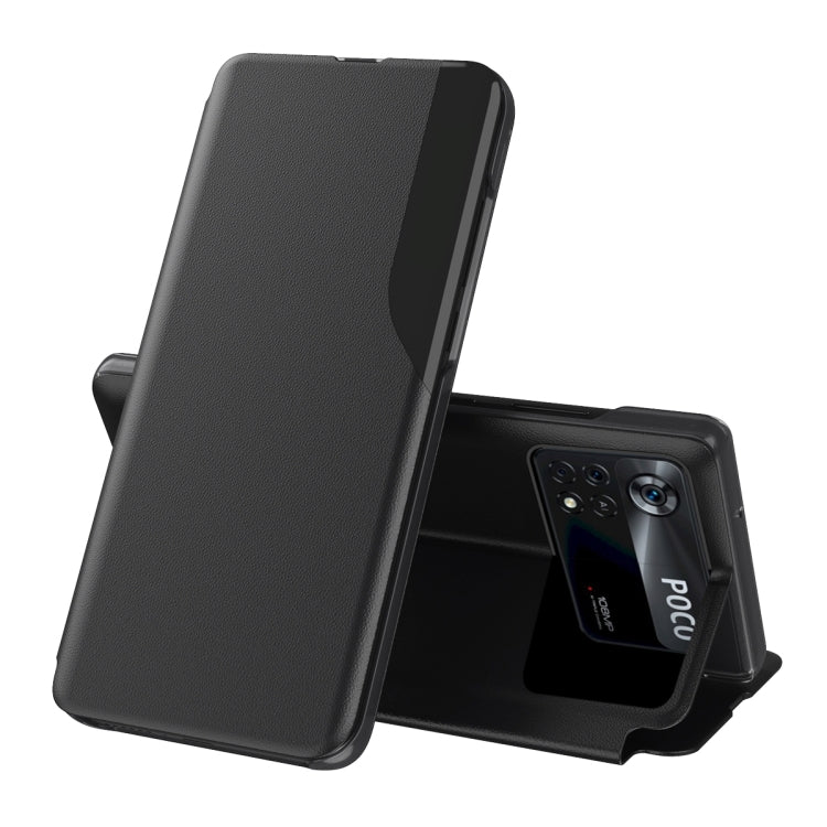 Attraction Flip Holder Leather Phone Case, For Xiaomi Poco X4 Pro 5G, For Xiaomi Poco M4 Pro 4G