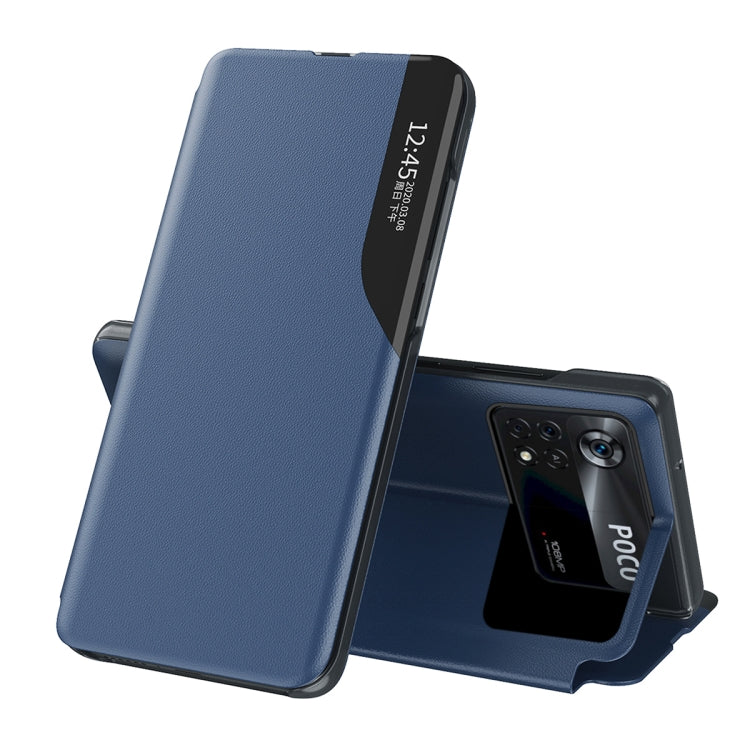 Attraction Flip Holder Leather Phone Case, For Xiaomi Poco X4 Pro 5G, For Xiaomi Poco M4 Pro 4G