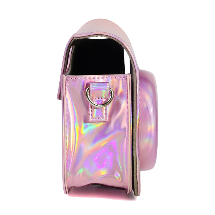 Aurora Oil Paint Full Body Camera PU Leather Case Bag with Strap for FUJIFILM instax mini 9 / mini 8+ / mini 8