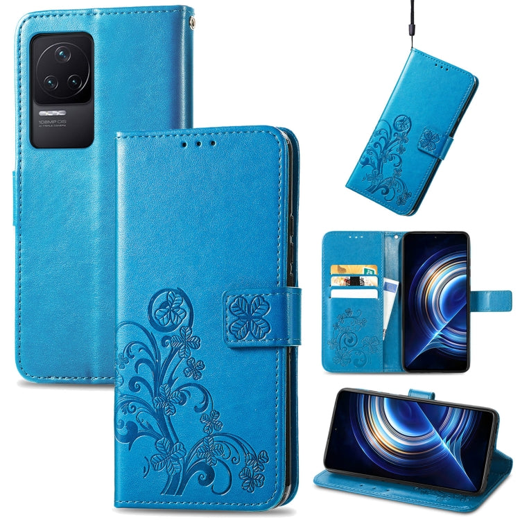Four-leaf Clasp Embossed Buckle Leather Phone Case, For Xiaomi Redmi K50 Pro, For Xiaomi Redmi 10C, For Xiaomi Redmi Note 11 Pro 4G Global, For Xiaomi Poco X4 Pro 5G, For Xiaomi Poco M4 Pro