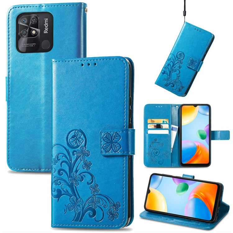 Four-leaf Clasp Embossed Buckle Leather Phone Case, For Xiaomi Redmi K50 Pro, For Xiaomi Redmi 10C, For Xiaomi Redmi Note 11 Pro 4G Global, For Xiaomi Poco X4 Pro 5G, For Xiaomi Poco M4 Pro
