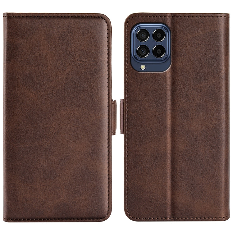For Samsung Galaxy M33 5G Dual-side Magnetic Buckle Flip Leather Phone Case, For Samsung Galaxy M33 5G