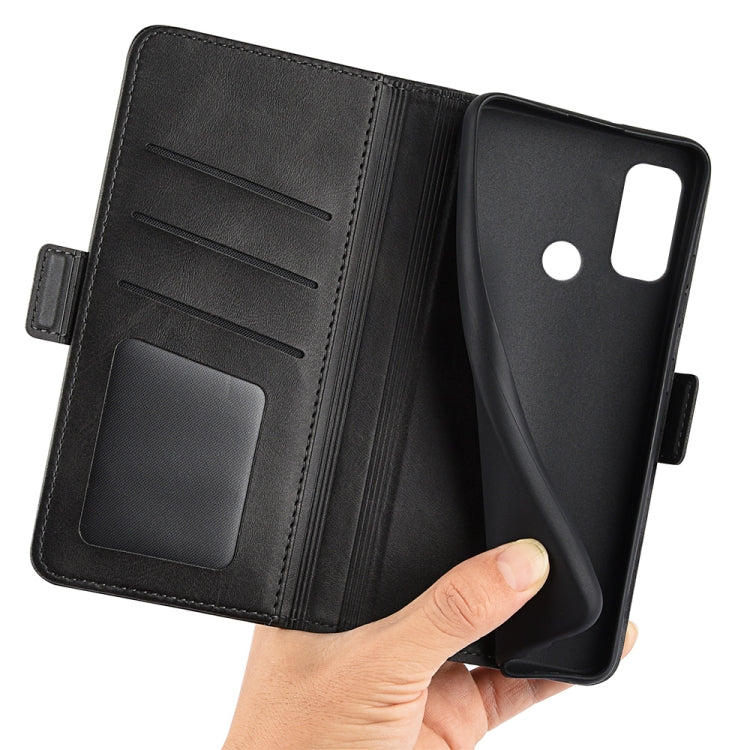 For Ulefone note 10 Dual-side Magnetic Buckle Leather Phone Case, Black, Yellow, Brown, Dark Blue, Red