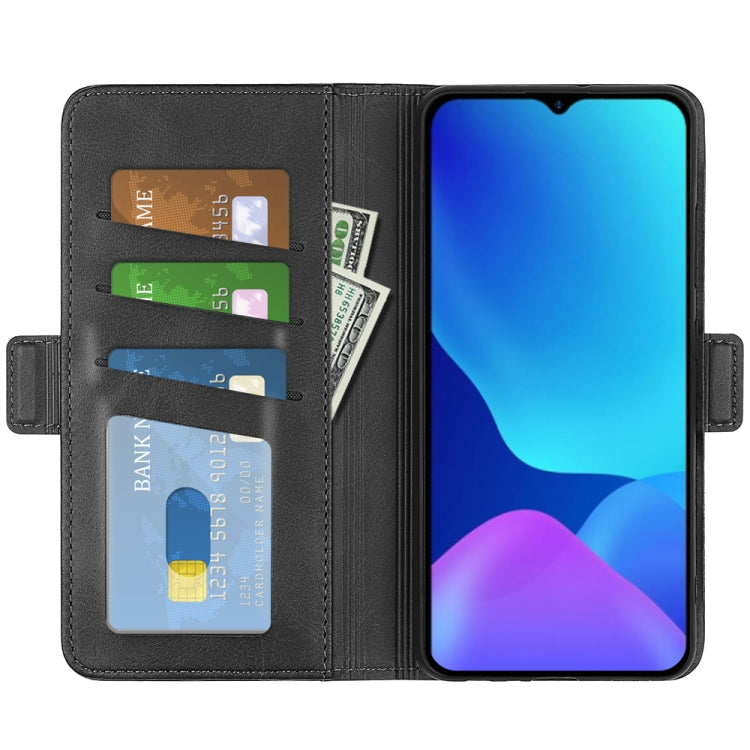 For Ulefone note 10 Dual-side Magnetic Buckle Leather Phone Case, Black, Yellow, Brown, Dark Blue, Red