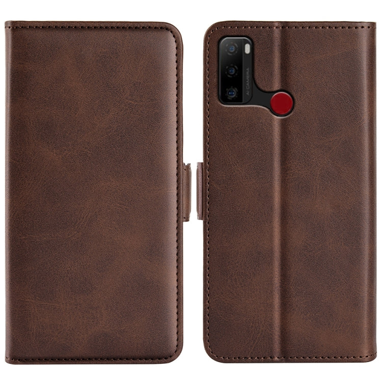For Ulefone note 10 Dual-side Magnetic Buckle Leather Phone Case, Black, Yellow, Brown, Dark Blue, Red