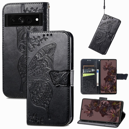 Butterfly Love Flower Embossed Leather Phone Case, For Google Pixel 7 Pro 5G, For Google Pixel 7 5G, For OnePlus Nord CE 2 5G, For Sony Xperia Ace III