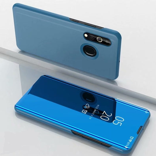 Electroplating Mirror Horizontal Flip Leather Case for Samsung A20 E with Holder, For Samsung Galaxy A20e