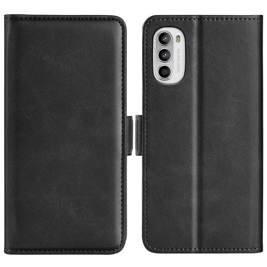 For Motorola Moto G52 4G Dual-side Magnetic Buckle Horizontal Flip Leather Phone Case, For Motorola Moto G52 4G