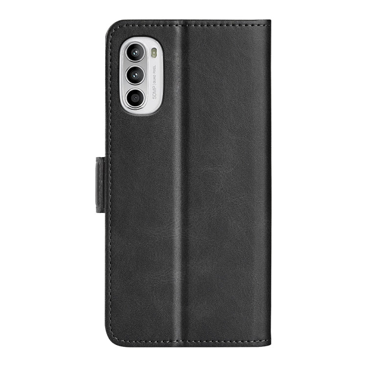 For Motorola Moto G52 4G Dual-side Magnetic Buckle Horizontal Flip Leather Phone Case, For Motorola Moto G52 4G