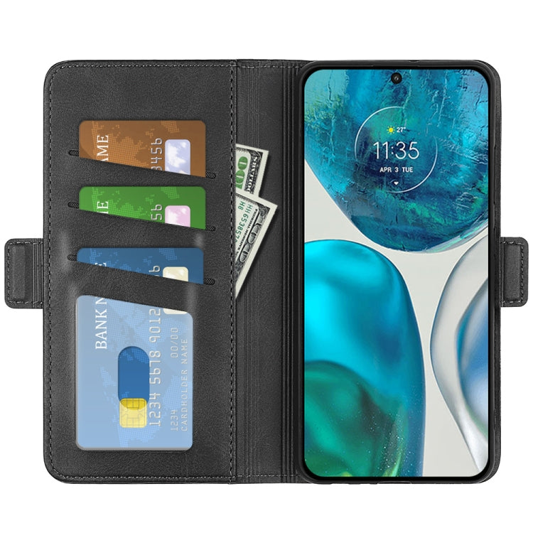 For Motorola Moto G52 4G Dual-side Magnetic Buckle Horizontal Flip Leather Phone Case, For Motorola Moto G52 4G