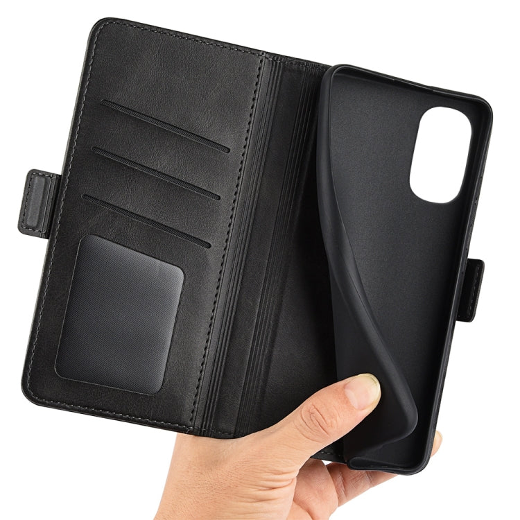 For Motorola Moto G52 4G Dual-side Magnetic Buckle Horizontal Flip Leather Phone Case, For Motorola Moto G52 4G