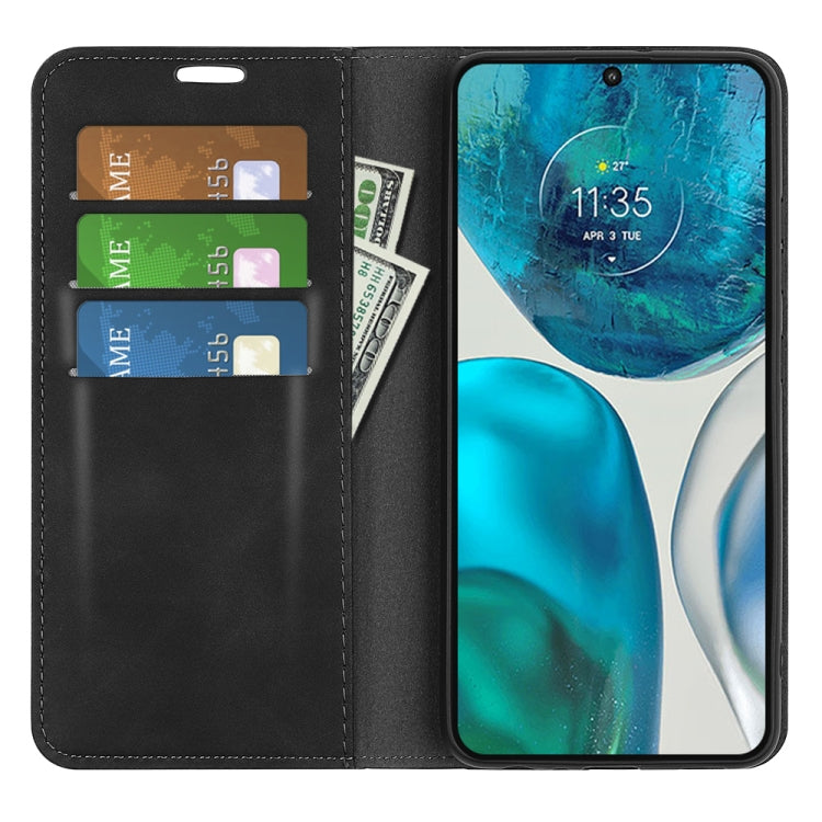 For Motorola Moto G52 4G Retro-skin Magnetic Suction Leather Phone Case, For Motorola Moto G52 4G