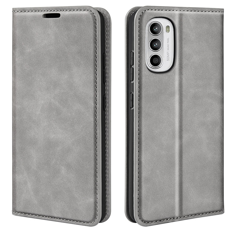 For Motorola Moto G52 4G Retro-skin Magnetic Suction Leather Phone Case, For Motorola Moto G52 4G
