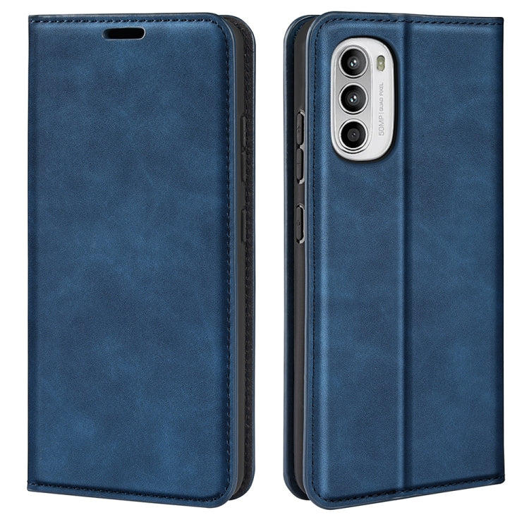 For Motorola Moto G52 4G Retro-skin Magnetic Suction Leather Phone Case, For Motorola Moto G52 4G