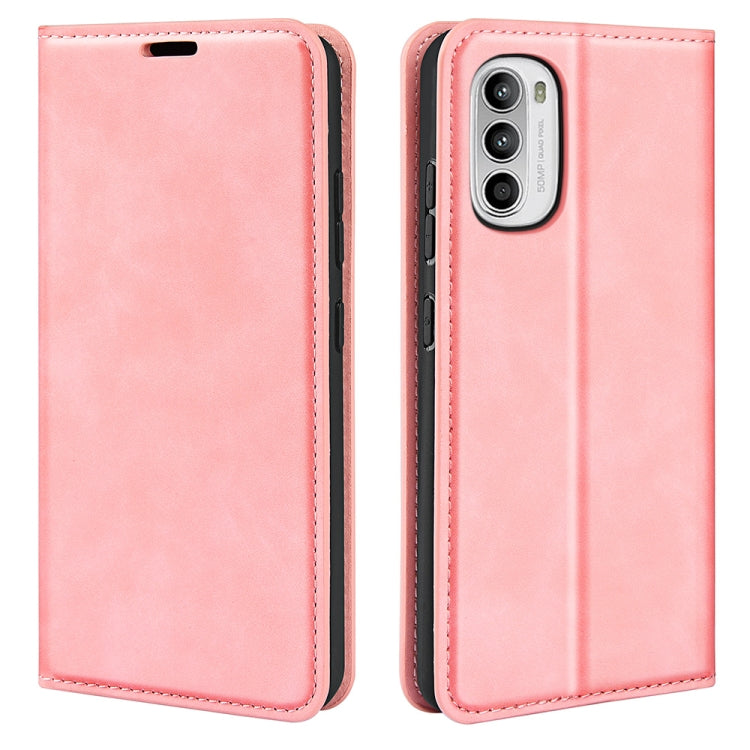 For Motorola Moto G52 4G Retro-skin Magnetic Suction Leather Phone Case, For Motorola Moto G52 4G