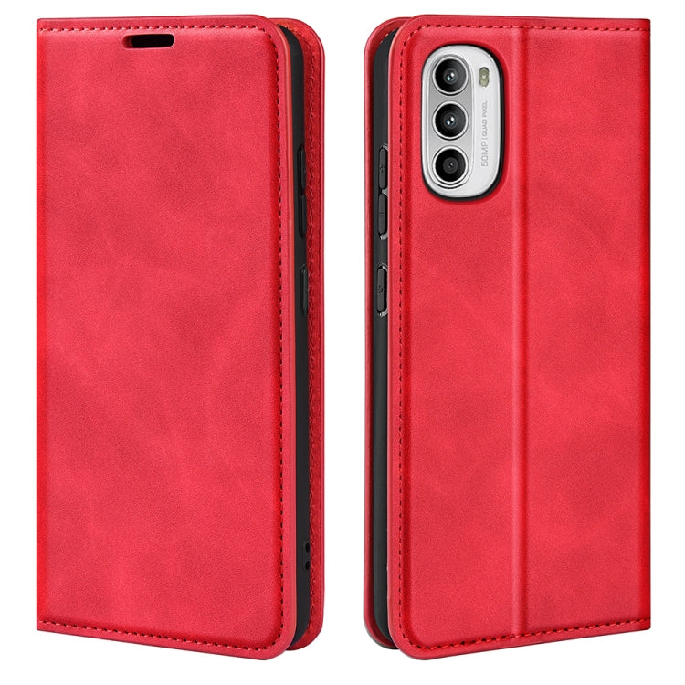 For Motorola Moto G52 4G Retro-skin Magnetic Suction Leather Phone Case, For Motorola Moto G52 4G