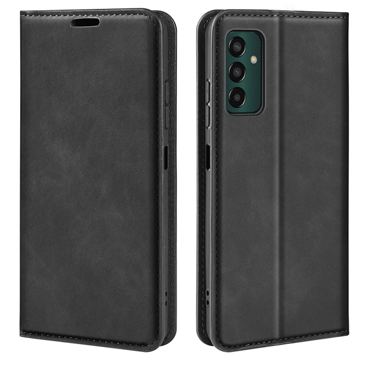 For Samsung Galaxy M13 4G Retro-skin  Magnetic Suction Leather Phone Case, For Samsung Galaxy M13 4G