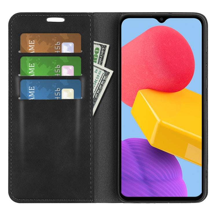 For Samsung Galaxy M13 4G Retro-skin  Magnetic Suction Leather Phone Case, For Samsung Galaxy M13 4G