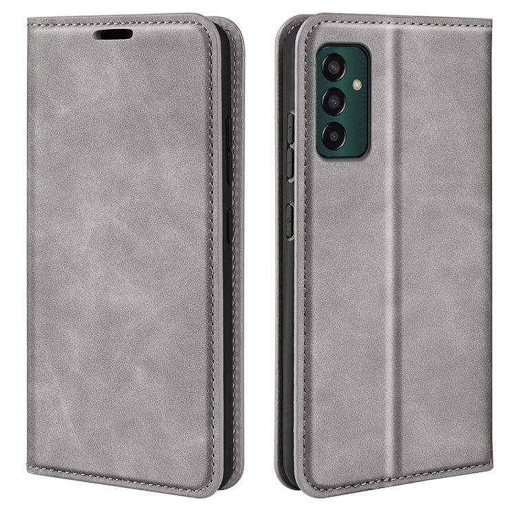 For Samsung Galaxy M13 4G Retro-skin  Magnetic Suction Leather Phone Case, For Samsung Galaxy M13 4G