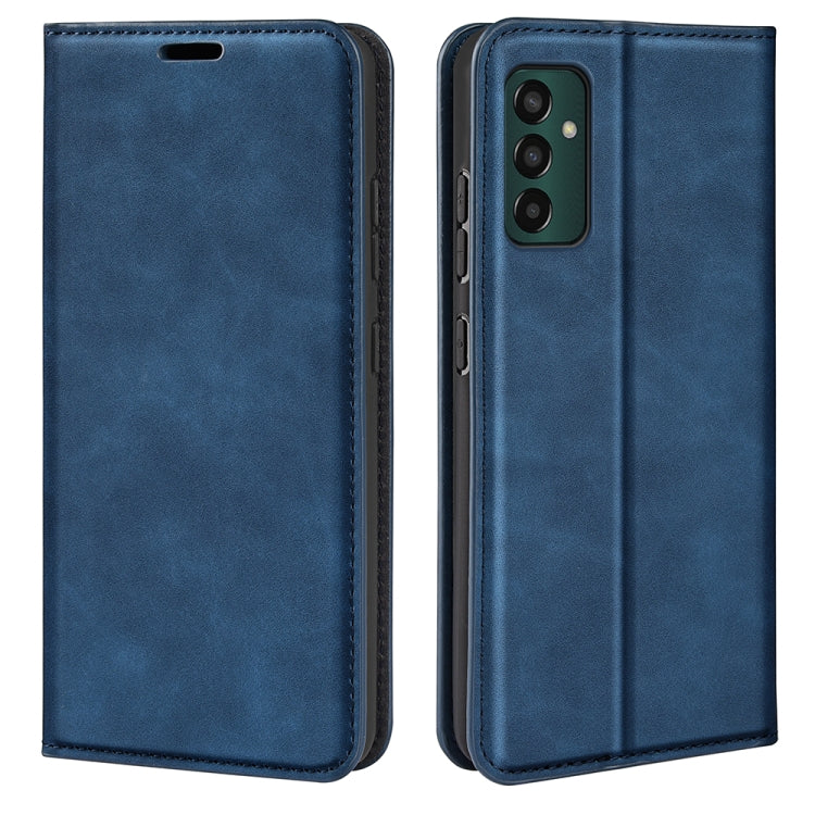 For Samsung Galaxy M13 4G Retro-skin  Magnetic Suction Leather Phone Case, For Samsung Galaxy M13 4G