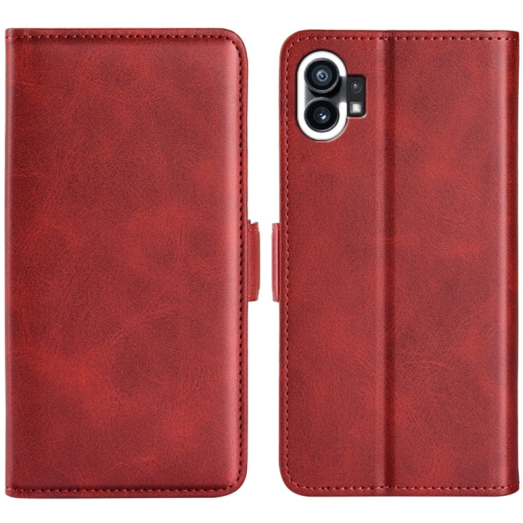 For Nothine Phone 1 Dual-side Magnetic Buckle Leather Phone Case, For Nothine Phone 1