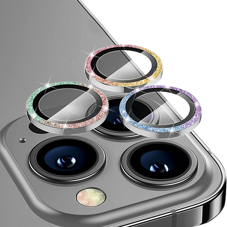 ENKAY Glitter Rear Lens Aluminium Alloy Tempered Glass Film For iPhone 14 Pro / 14 Pro Max, For iPhone 14 Pro / 14 Pro Max