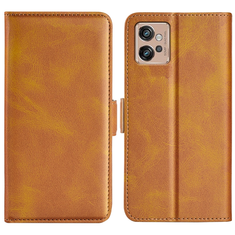 For Motorola Moto G32 Dual-side Magnetic Buckle Leather Phone Case, For Motorola Moto G32