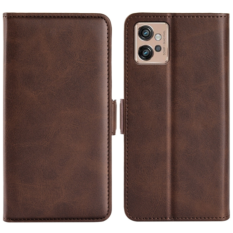 For Motorola Moto G32 Dual-side Magnetic Buckle Leather Phone Case, For Motorola Moto G32