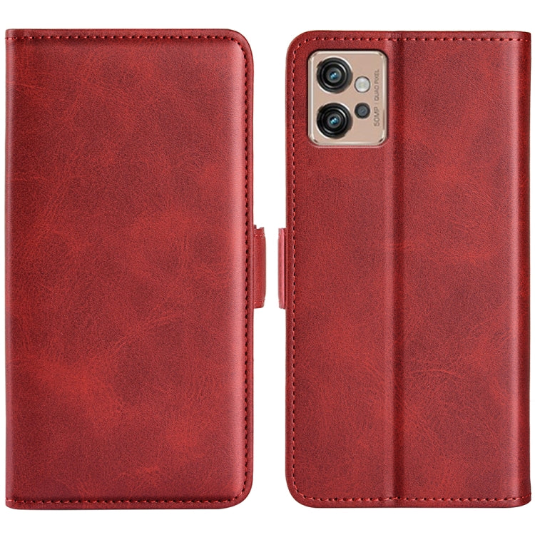 For Motorola Moto G32 Dual-side Magnetic Buckle Leather Phone Case, For Motorola Moto G32