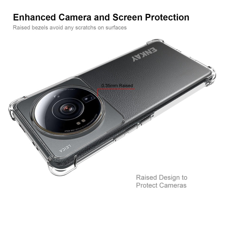 For Xiaomi 12S Ultra ENKAY Clear TPU Shockproof Phone Case, For Xiaomi 12S Ultra