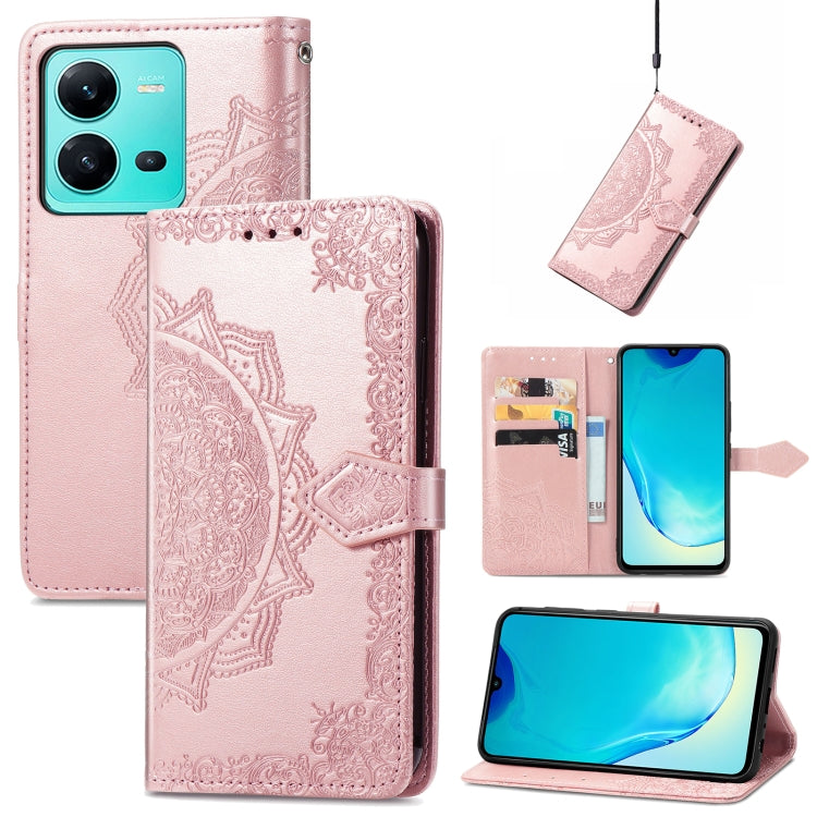 Mandala Flower Embossed Leather Phone Case, For Motorola Moto G72, For vivo V25, For Samsung Galaxy S23 5G, For Samsung Galaxy S23 Plus 5G, For Samsung Galaxy S23 Ultra 5G