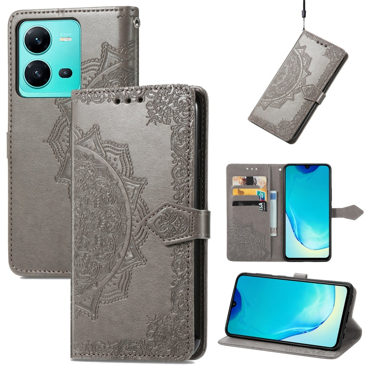 Mandala Flower Embossed Leather Phone Case, For Motorola Moto G72, For vivo V25, For Samsung Galaxy S23 5G, For Samsung Galaxy S23 Plus 5G, For Samsung Galaxy S23 Ultra 5G