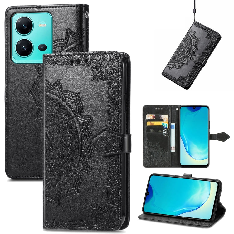 Mandala Flower Embossed Leather Phone Case, For Motorola Moto G72, For vivo V25, For Samsung Galaxy S23 5G, For Samsung Galaxy S23 Plus 5G, For Samsung Galaxy S23 Ultra 5G