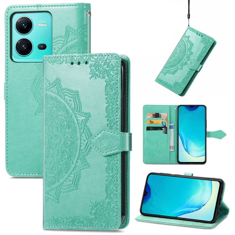 Mandala Flower Embossed Leather Phone Case, For Motorola Moto G72, For vivo V25, For Samsung Galaxy S23 5G, For Samsung Galaxy S23 Plus 5G, For Samsung Galaxy S23 Ultra 5G