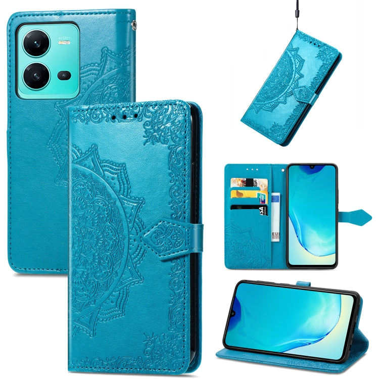 Mandala Flower Embossed Leather Phone Case, For Motorola Moto G72, For vivo V25, For Samsung Galaxy S23 5G, For Samsung Galaxy S23 Plus 5G, For Samsung Galaxy S23 Ultra 5G
