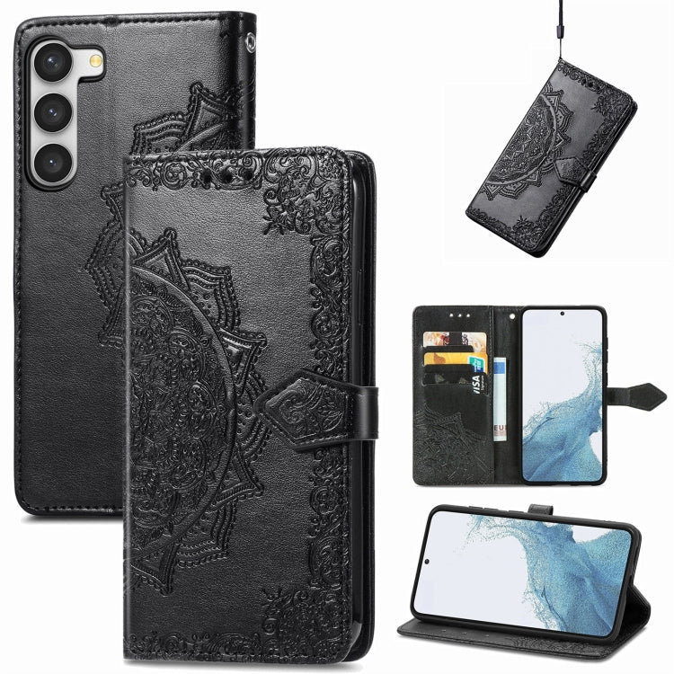 Mandala Flower Embossed Leather Phone Case, For Motorola Moto G72, For vivo V25, For Samsung Galaxy S23 5G, For Samsung Galaxy S23 Plus 5G, For Samsung Galaxy S23 Ultra 5G