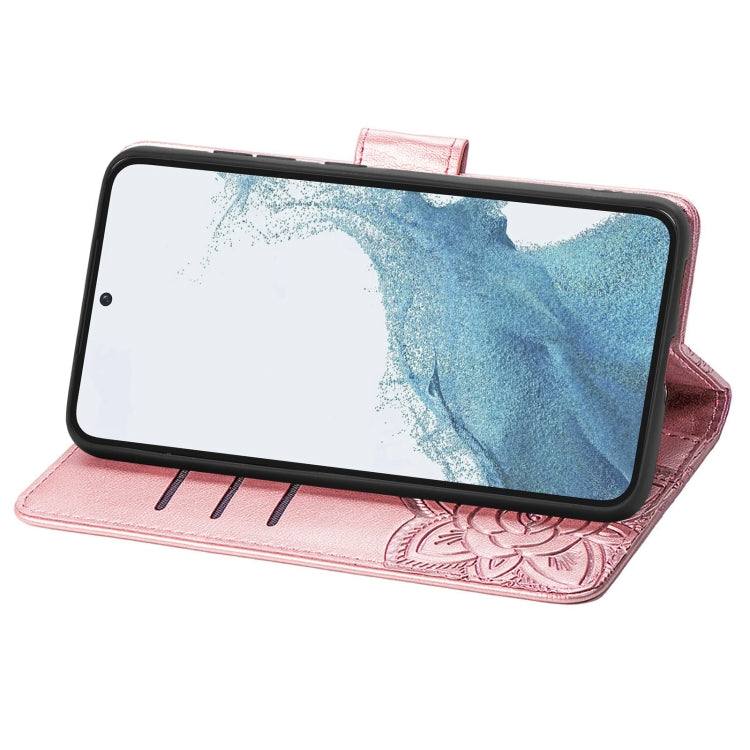 Butterfly Love Flower Embossed Leather Phone Case, For Samsung Galaxy S23 5G, For Samsung Galaxy S23+ 5G, For Samsung Galaxy S23 Ultra 5G, For vivo V25