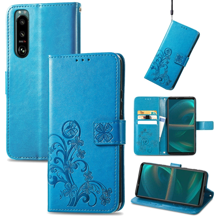 Four-leaf Clasp Embossed Buckle Leather Phone Case, For Samsung Galaxy S23 5G, For Samsung Galaxy S23+ 5G, For Samsung Galaxy S23 Ultra 5G, For Sony Xperia 5 IV, For Xiaomi Redmi A1, For Xiaomi Redmi Note 11T, For Xiaomi 12T / Redmi K50 Ultra