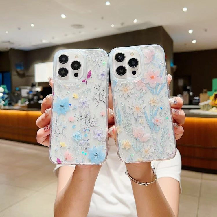 Fresh Small Floral Epoxy TPU Phone Case, For iPhone 7 Plus / 8 Plus, For iPhone X / XS