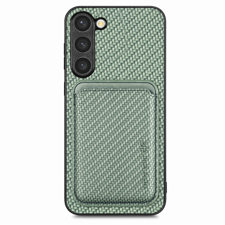 Carbon Fiber Leather Card Magsafe Case, For Samsung Galaxy S23 5G, For Samsung Galaxy S23+ 5G, For Samsung Galaxy S23 Ultra 5G