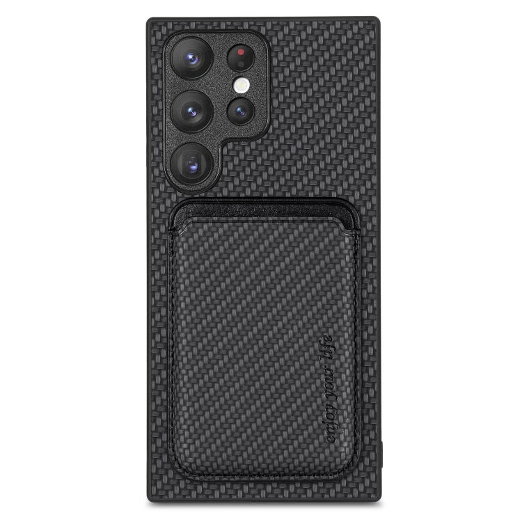 Carbon Fiber Leather Card Magsafe Case, For Samsung Galaxy S23 5G, For Samsung Galaxy S23+ 5G, For Samsung Galaxy S23 Ultra 5G