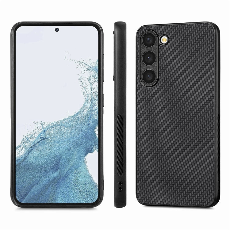 Carbon Fiber Texture Leather Back Cover Phone Case, For Samsung Galaxy S23 5G, For Samsung Galaxy S23+ 5G, For Samsung Galaxy S23 Ultra 5G